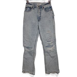 Abercrombie & Fitch Curve Love The Ankle Straight Ultra High Rise Jeans Sz 25 0